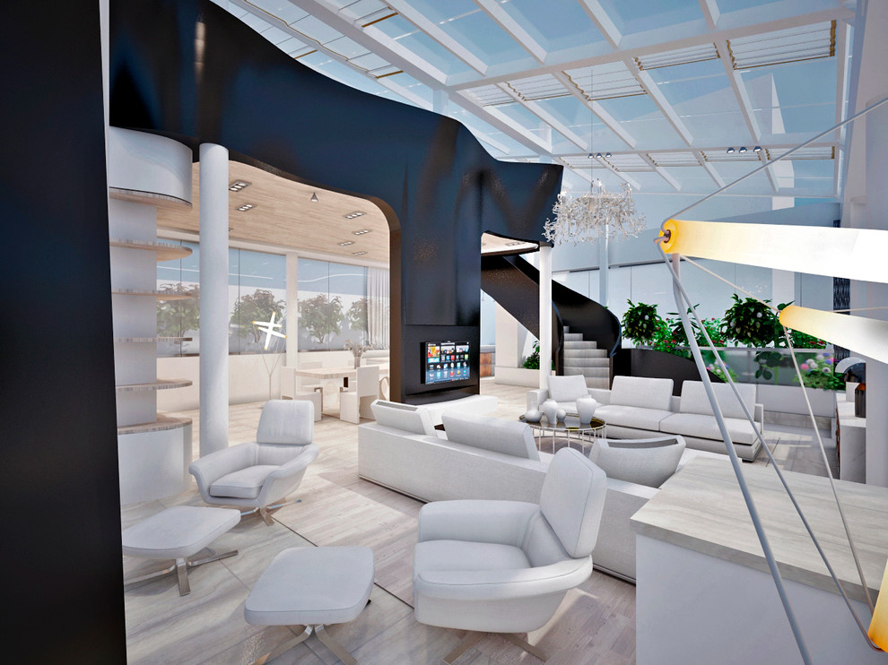 Проект 79 - Интерьер двухуровневой квартиры (8 вариант)