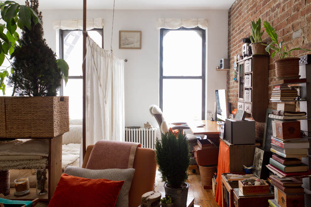 Photo of an eclectic bedroom in New York.