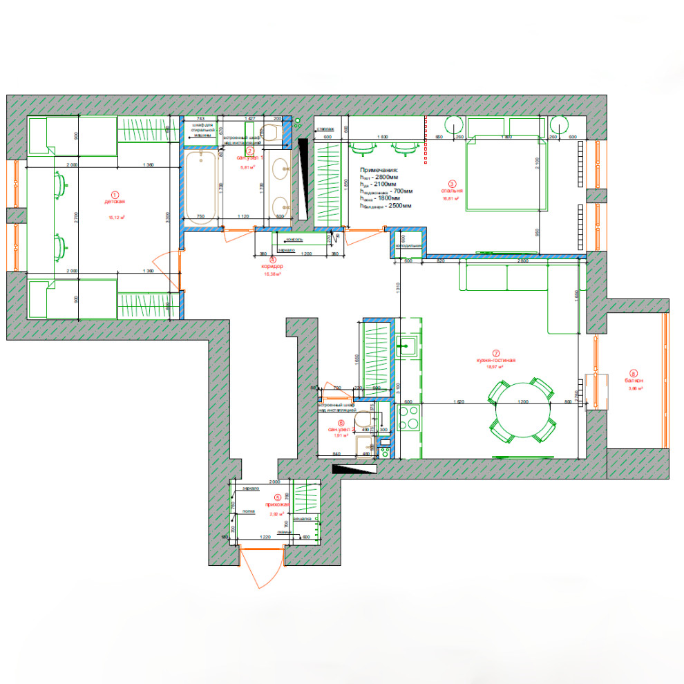 2-х комнатная квартира для пары фрилансеров