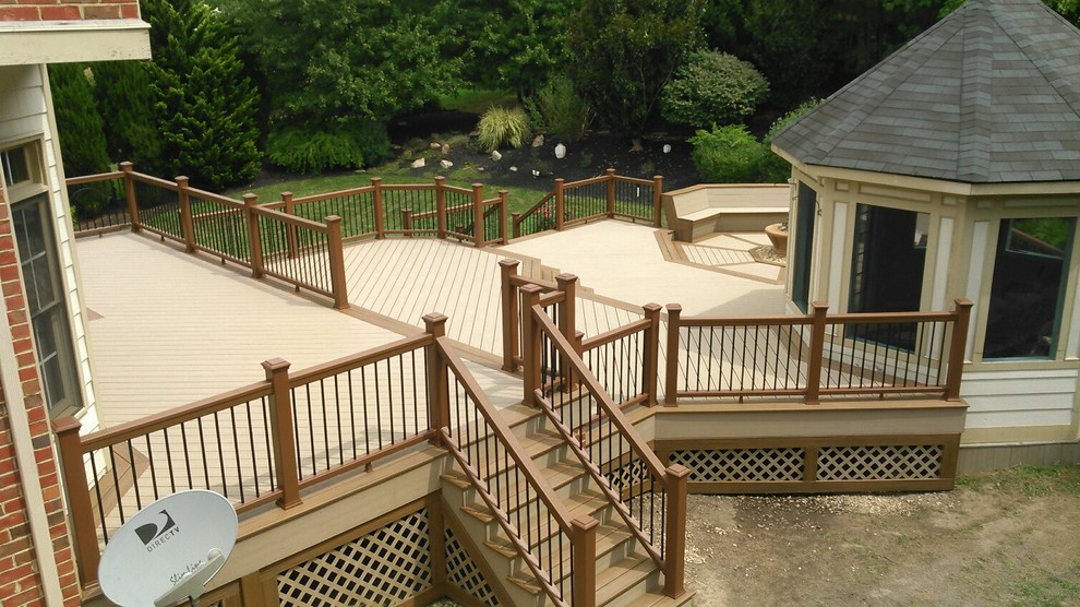 Inspiration for a huge backyard deck remodel in Richmond
