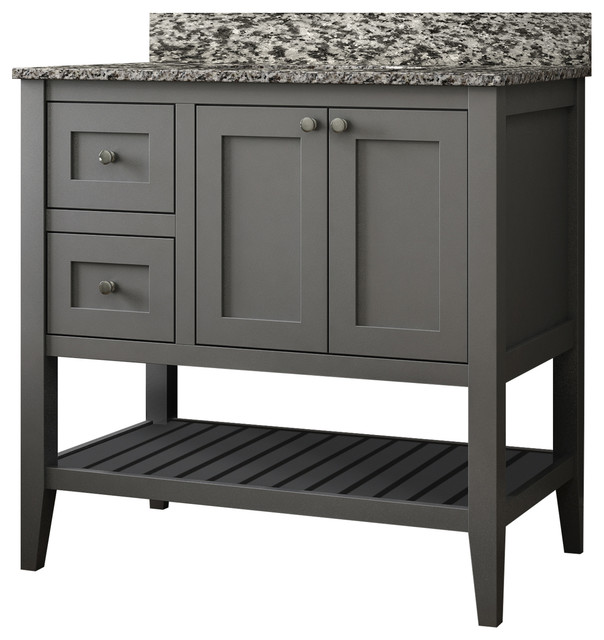 Vanguard Bathroom Vanity With Open Shelf Bottom Transitional Vanguard Bathroom Vanity With Open Shelf Bottom Transitional Vanities And Sink Consoles By Cnc Cabinetry
