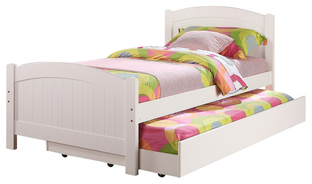 Aversa White Twin Bed With Pull Out Modern Kids Beds By Aversa White Twin Bed With Pull Out