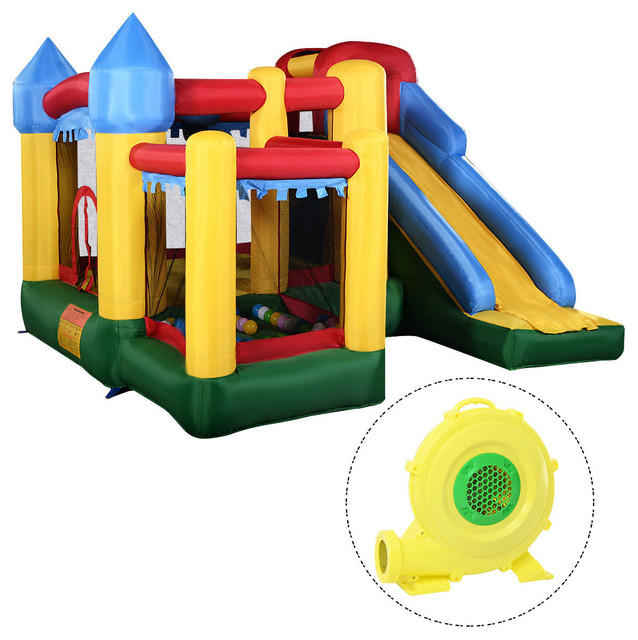 Mighty Inflatable Bounce House Castle Jumper Moonwalk Bouncer w/680W Blower New 