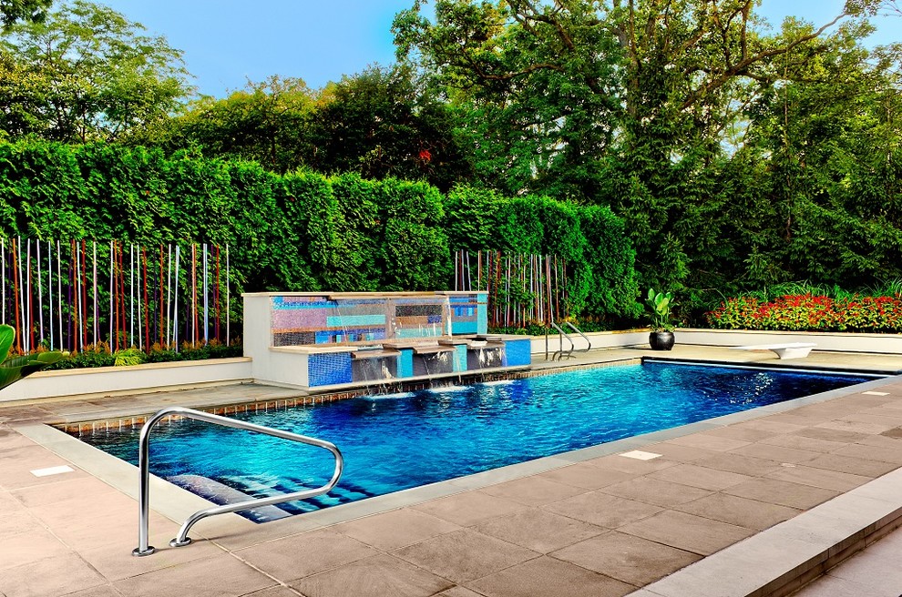This is an example of an eclectic pool in Chicago.