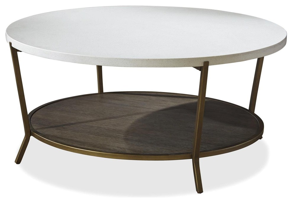 Round Cocktail Table Transitional Coffee Tables by HedgeApple Houzz