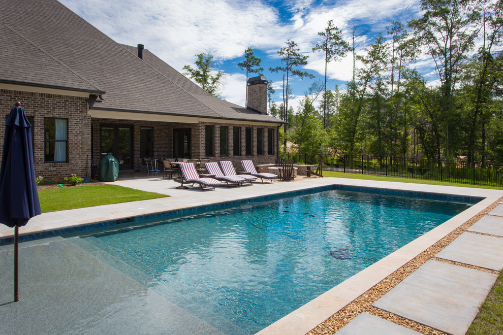 Modern Farmhouse Modern Pool Atlanta by Abernathy Custom Homes