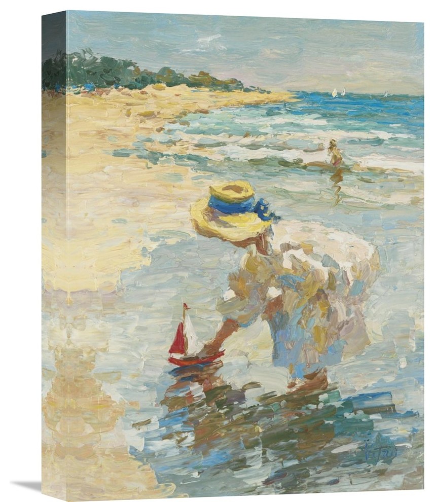 "Seaside Summer II" Stretched Canvas Giclee by Vitali, 12"x16"