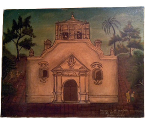 Consigned: Primitive painting by Jacobo Barbosa of Nicaragua