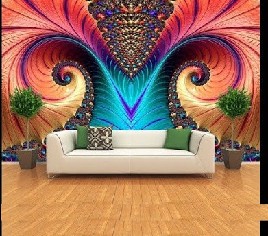 Best 3D wallpaper designs for living room and 3D wall art images | Houzz IE