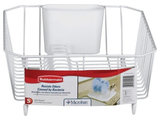 Rubbermaid 6008-AR-WHT Microban Coated Wire Dish Drainer, Small, White