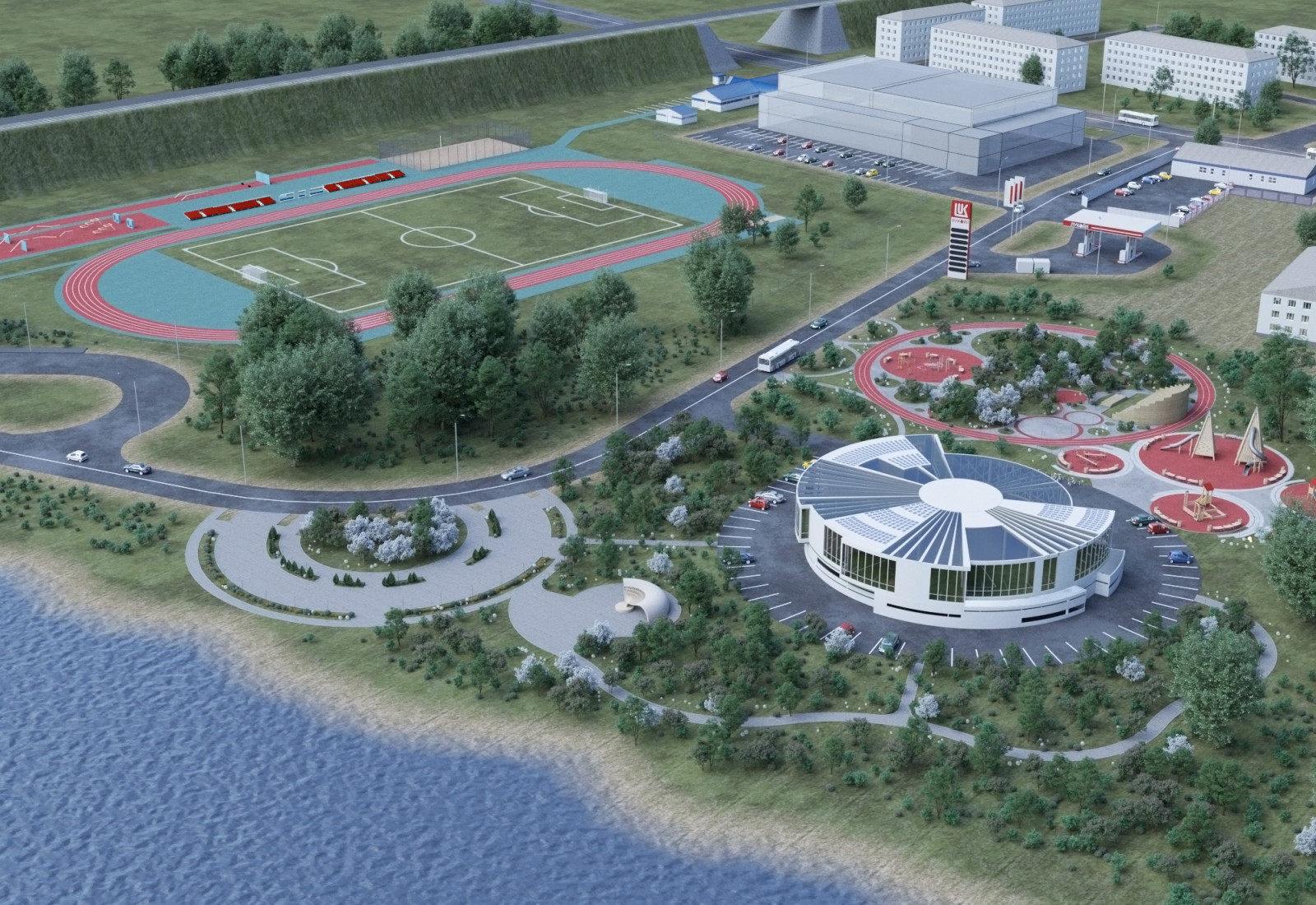 Визуализация & Ландшафтный дизайн с оранжерея