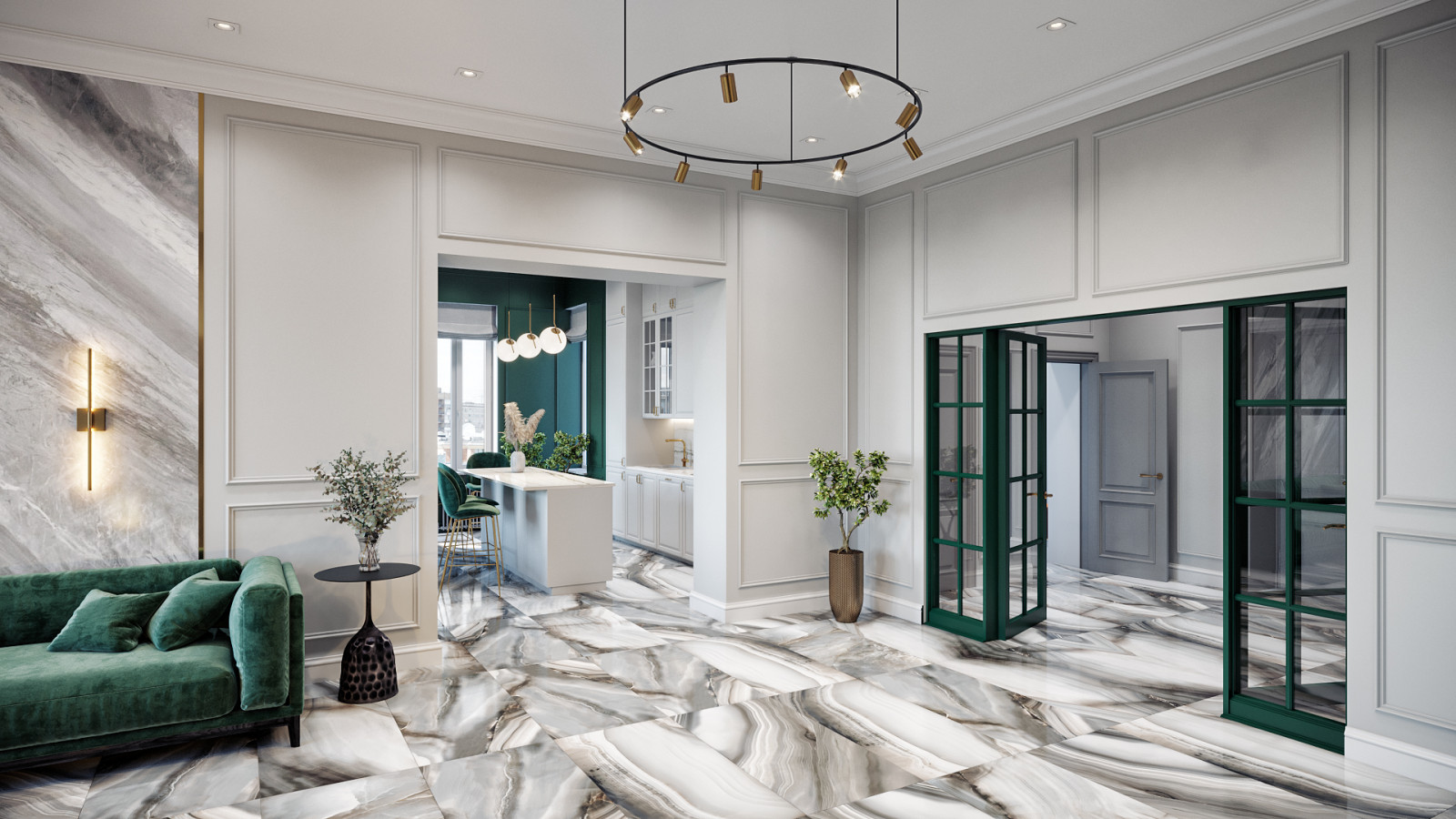 Дом  с яркими акцентами 120м