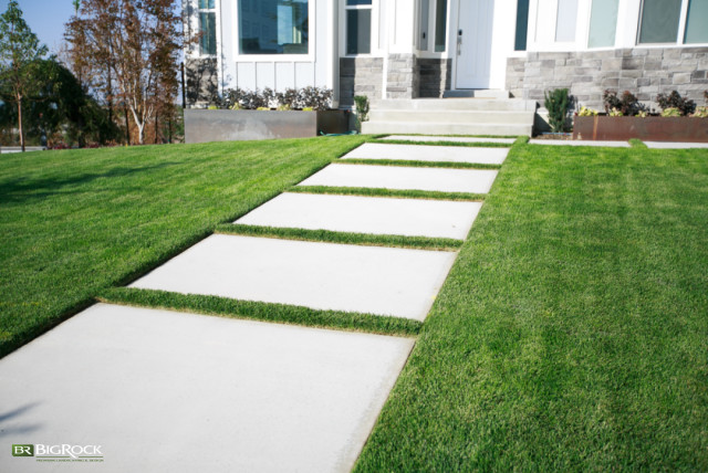 Pavers In Front Yard contemporary-garden