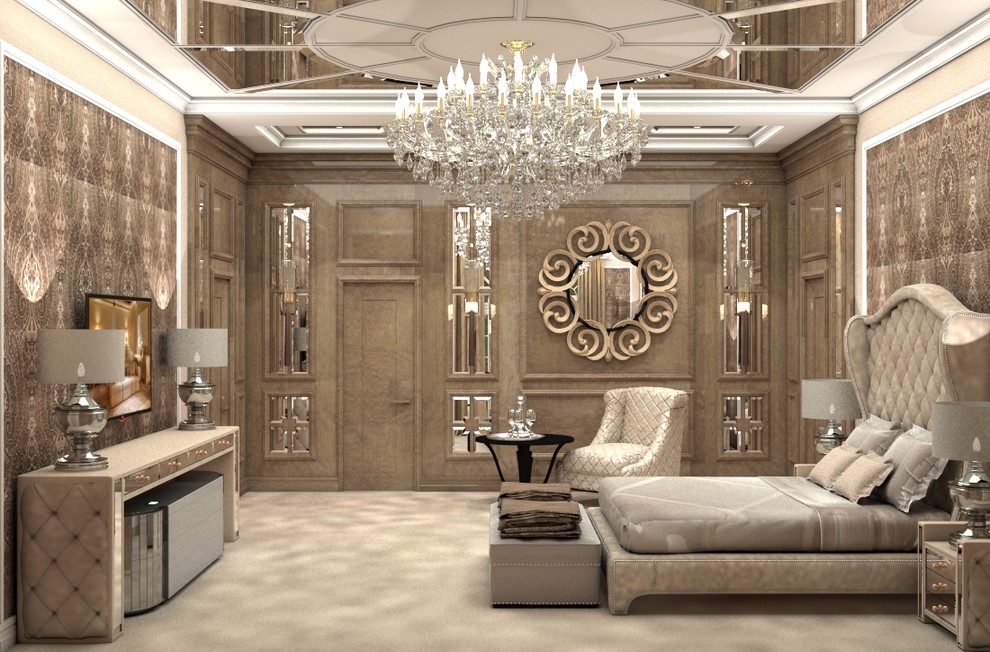 Спальная комната в частном загородном доме