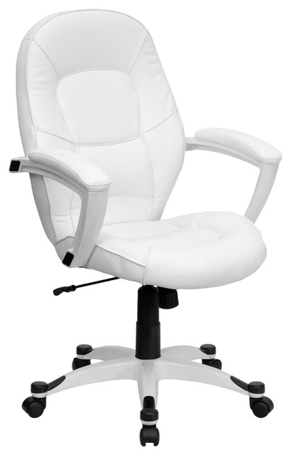 Bonded Leather Office Chair Qd-5058M-White-Gg