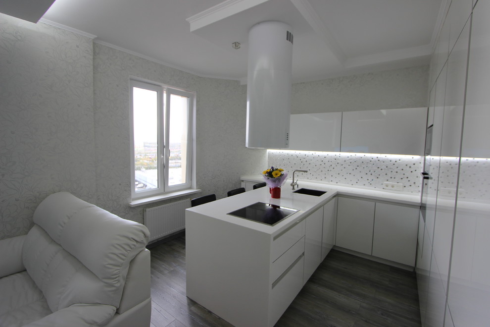 Кухня для квартиры-студии, "Белый лотос"