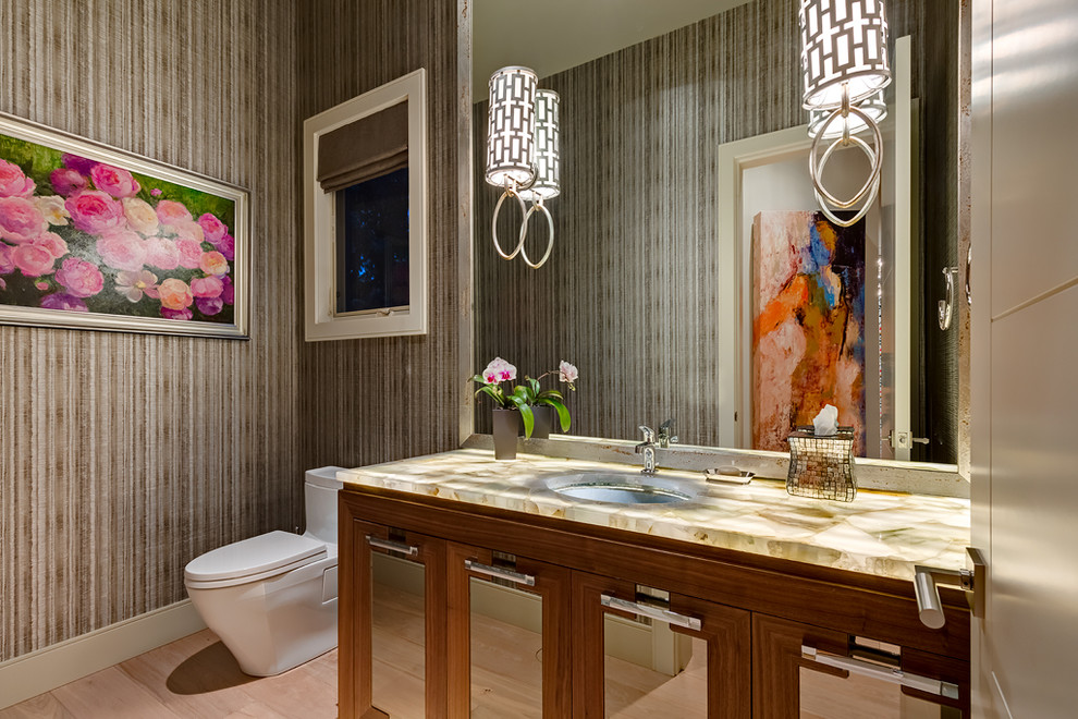 Example of a trendy home design design in Calgary