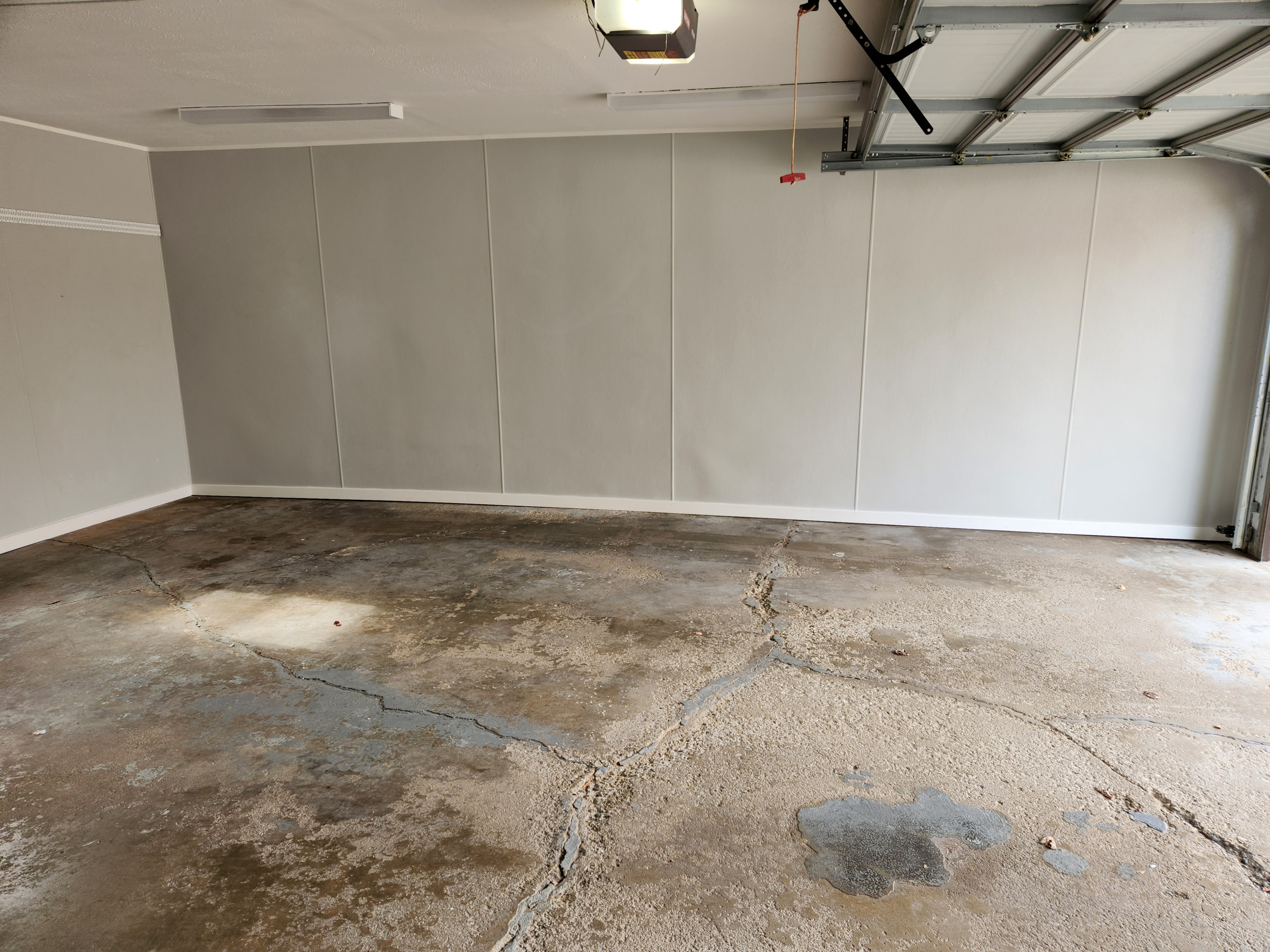 Finish inside of a garage