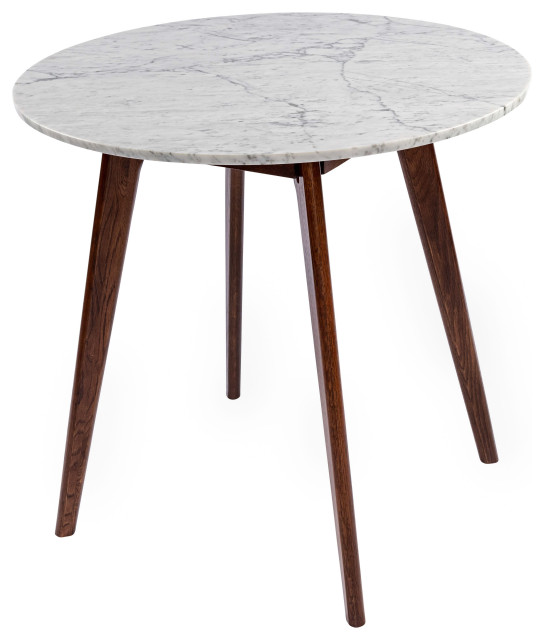 Avella 31 Round Italian Carrara White, Small Round Marble Dining Table