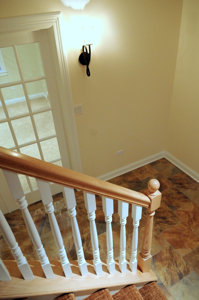 Transitional staircase photo in Chicago