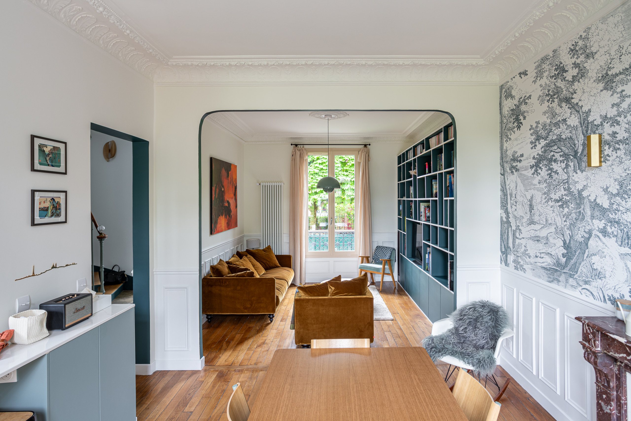 Avanr /Apres une maison de maitre se  réinvente avec brio