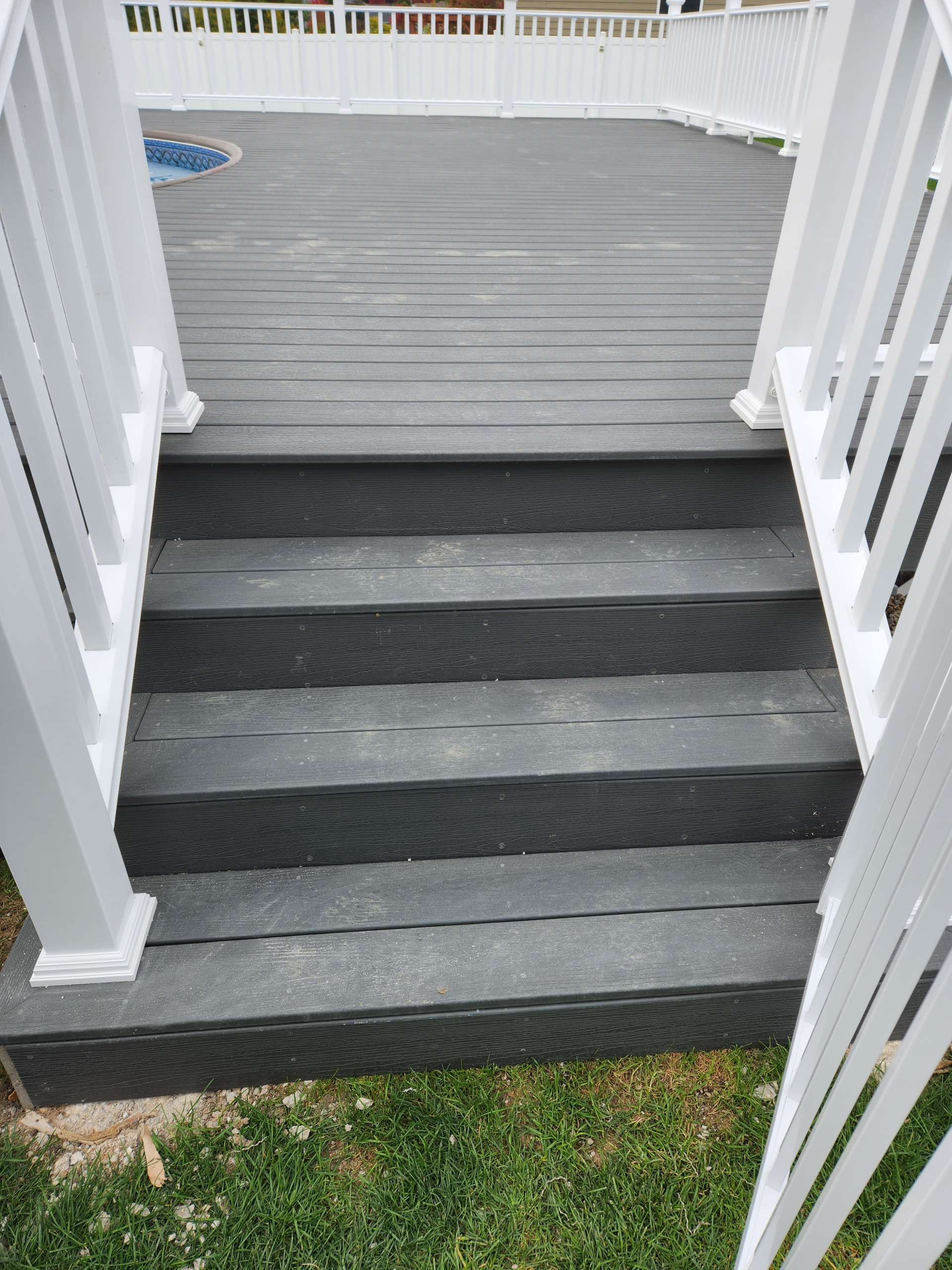 Composite deck around pool