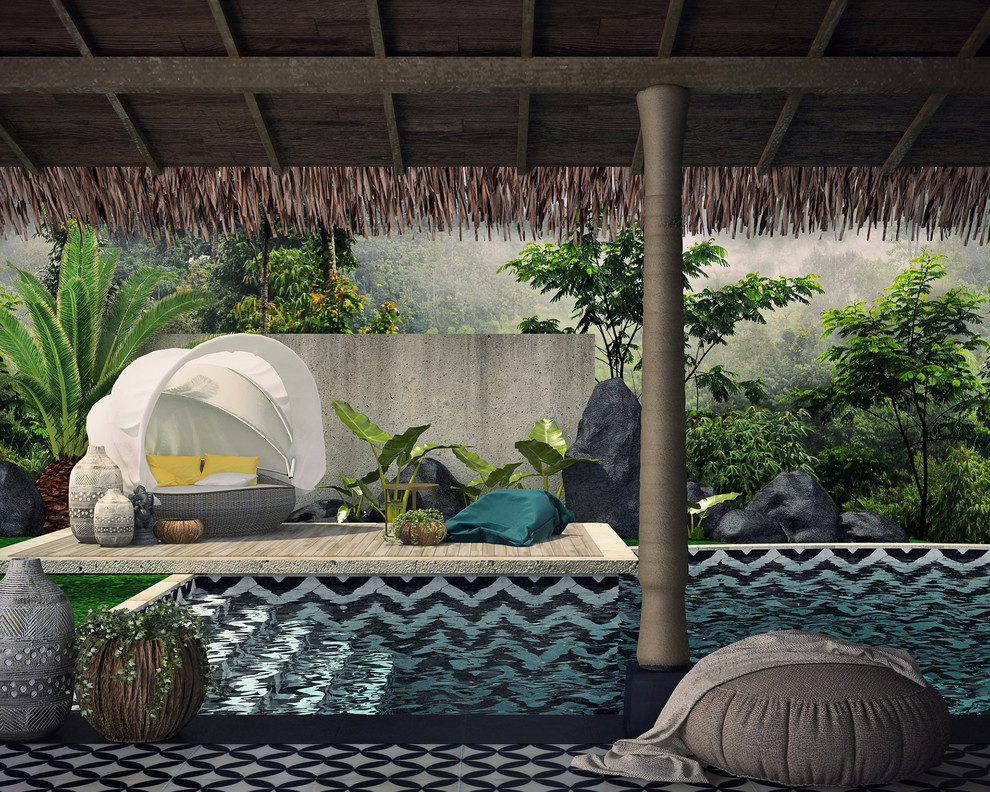 Концепция интерьера частного дома, остров Бали