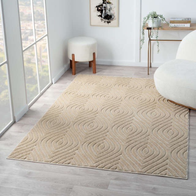 Adley Modern Trellis Indoor/Outdoor Area Rug, 5' X 7' - Transitional ...