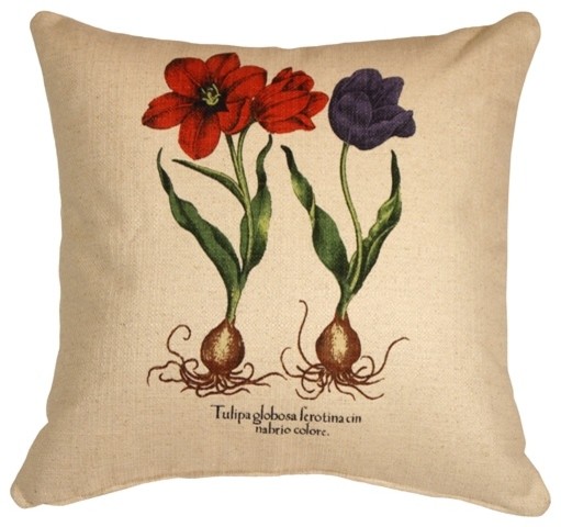 Pillow Decor - Tulips 20 x 20 Decorative Throw Pillow