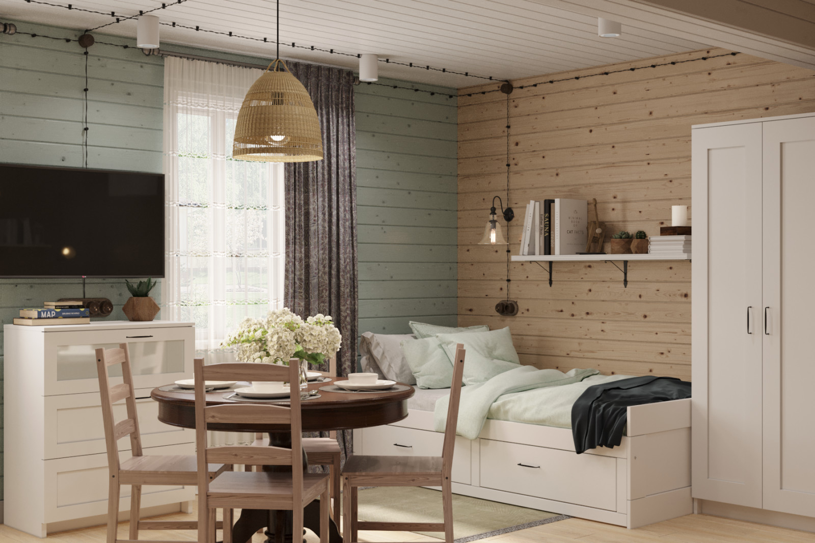 Деревенский дом в скандинавском стиле