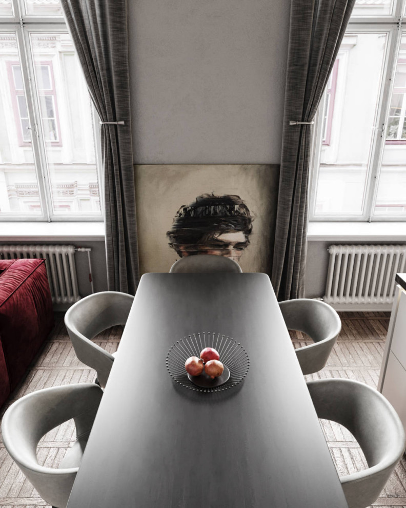 One bedroom apartment 65 m² in eclectic style