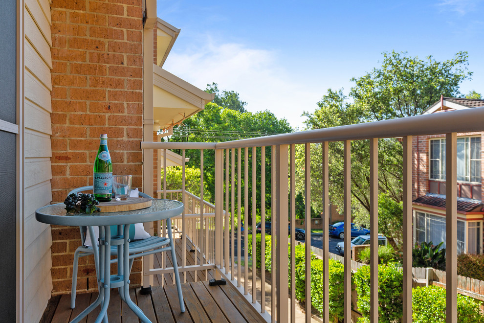 This is an example of a contemporary balcony in Central Coast.