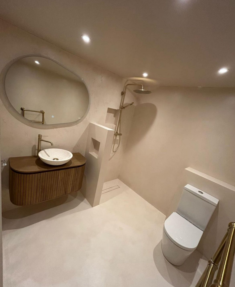 Современное решение для ванных комнат — отделка микроцементом