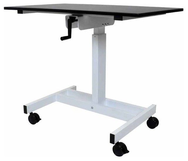 Luxor Single Column Crank Stand Up Desk 23 625 X39 375 X30 To 45 25 Luxor Single Column Crank Stand Up Desk 23 625 X39 375 X30 To 45 25 Contemporary Desks And Hutches By Virventures