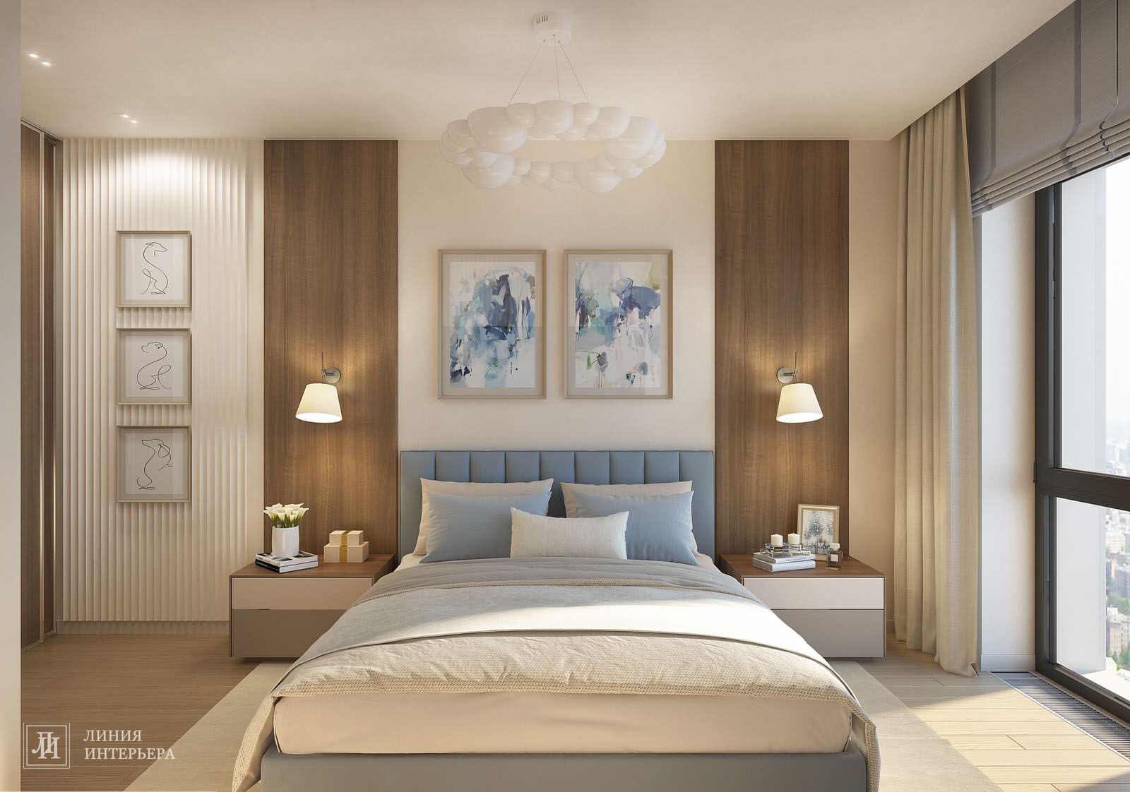 Современный интерьер однокомнатной квартиры