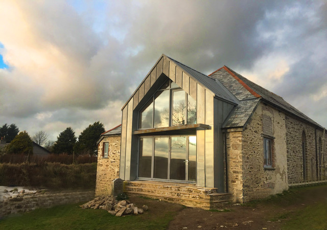 Chapel Conversion in Bowithick rustik-fasad