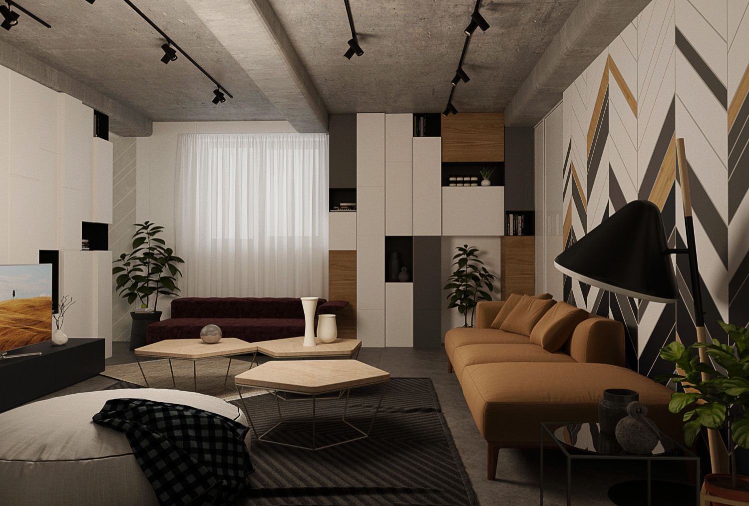 Гостинная в загородном доме