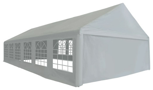 vidaXL Party Tent Outdoor Canopy Tent with Sidewalls Gazebo Shelter PE Gray