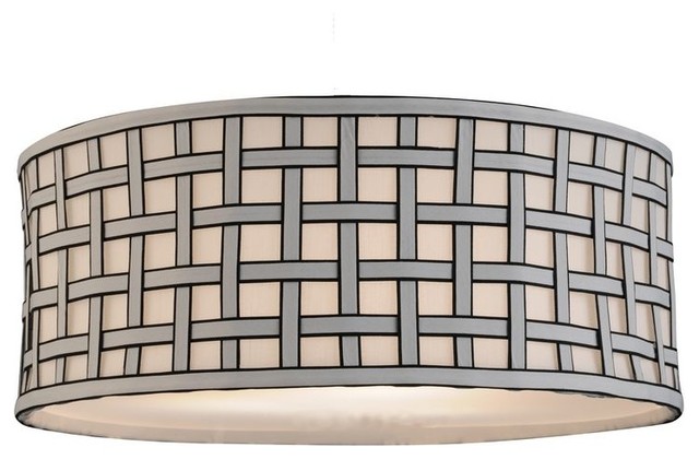 White Silver Drum Lamp Shade With, Contemporary Drum Lamp Shades