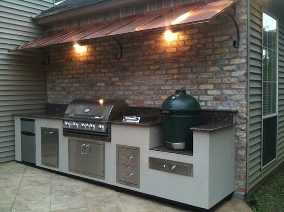 Outdoor kitchen against house hotsell