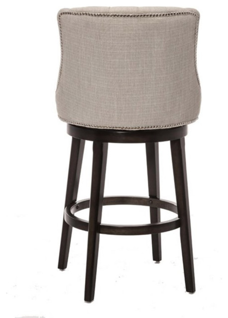 Catania 25 Wood Contemporary Counter Stool in Brown/Cream Finish ...