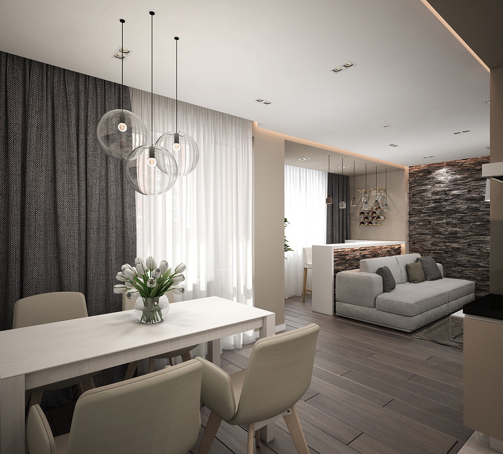 Дизайн-проект 2-х комнатной квартиры. Общая площадь 63 м2. Современный стиль.