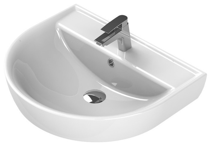 18" Round Wall Mount Ceramic Sink - Contemporary - Bathroom Sinks - by ...