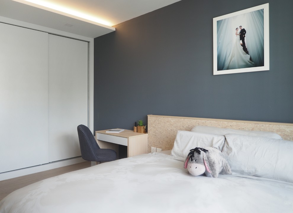 Design ideas for a scandinavian bedroom in Singapore.