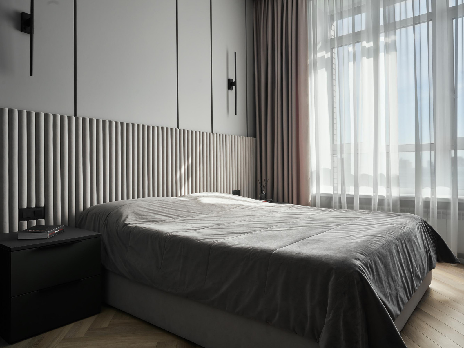 Дизайн проект квартиры 180м2  ЖК "Бульварный  переулок ". Спальная Сына