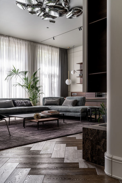 Luxury apartment renovation klassisk-vardagsrum