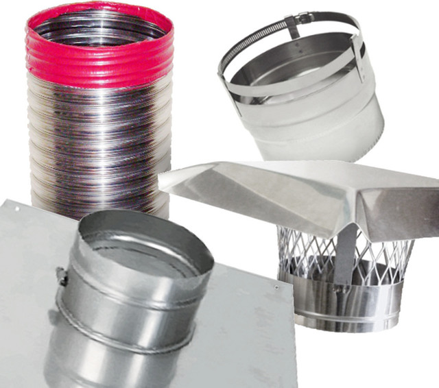 RockFlex Smooth Wall Chimney Liner Insert Kit Traditional Fireplace