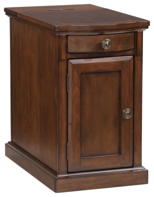 Laflorn Contemporary Chair Side Table Medium Brown