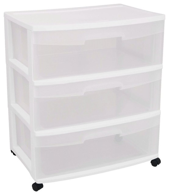 Mobile 3 Drawer Storage Cart Wardrobe Home Storage Cabinet In