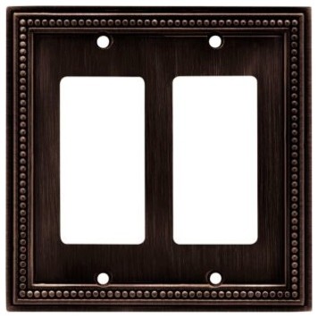 Liberty Hardware 64403 Beaded WP Collection 4.96 Inch Switch Plate